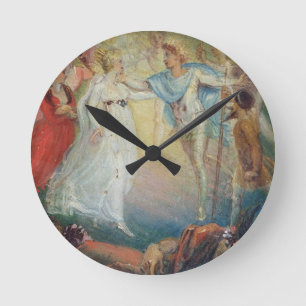 Oberon and Titania from 'A Midsummer Night's Dream Round Clock