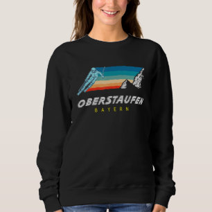 Oberstaufen Bayern Germany Retro 80s Ski Sweatshirt