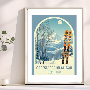 Oberstdorf im Allgäu Germany ski vacation Poster