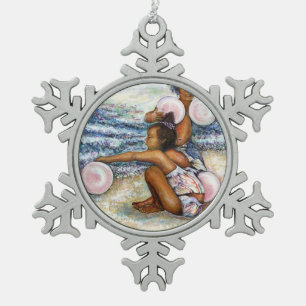 Obessed with Conquering the Impossible  Snowflake Pewter Christmas Ornament