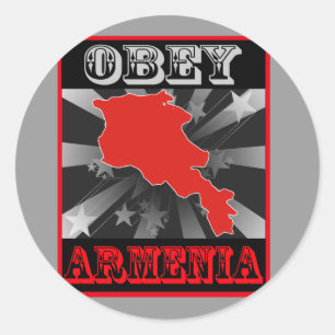 Obey Armenia Classic Round Sticker