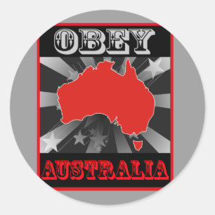 Obey Australia Classic Round Sticker