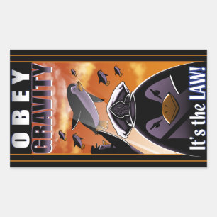Obey Gravity Rectangular Sticker