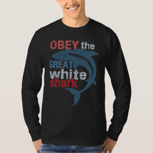Obey Great White Shark Ocean sharks ocean marine b T-Shirt