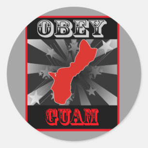 Obey Guam Classic Round Sticker