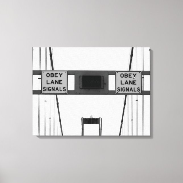 Obey Lane Signals Triptych Canvas Print (Front)