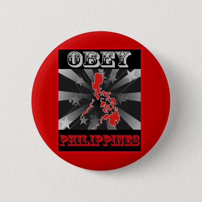Obey Philippines 6 Cm Round Badge (Front)