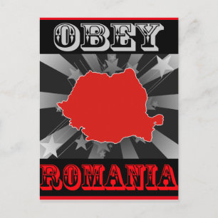 Obey Romania Postcard