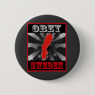 Obey Sweden 6 Cm Round Badge