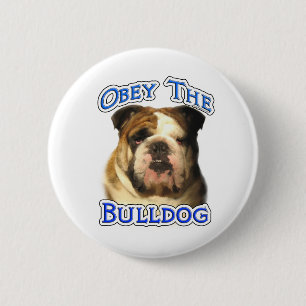 Obey the Bulldog - Button