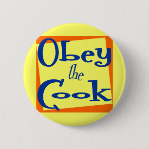 Obey the Cook Kitchen Saying 6 Cm Round Badge