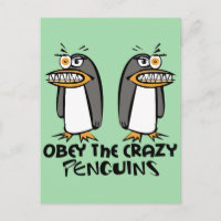 Obey the crazy Penguins (Green)