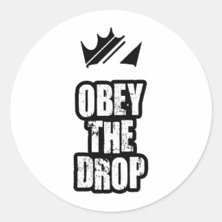 Obey the drop classic round sticker