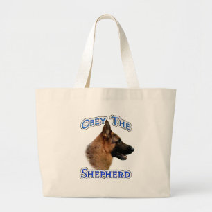 Obey the German Shepherd Large Tote Bag