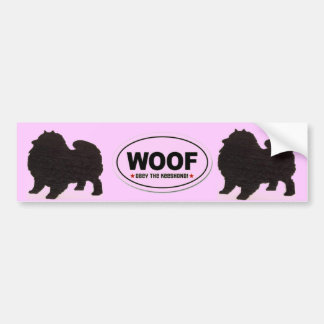 Obey the Keeshond Silhouette Bumper Sticker