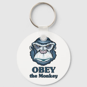 Obey the Monkey Key Ring