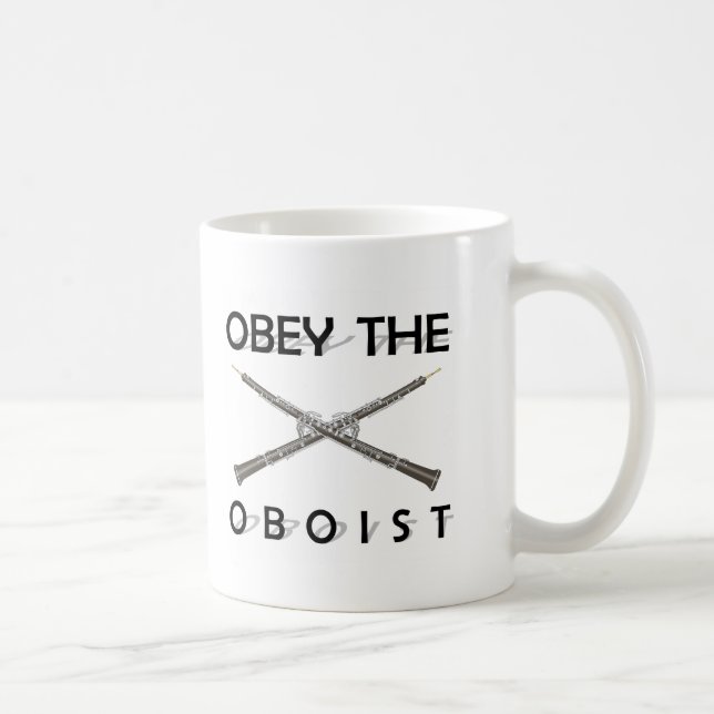 Obey the Oboist Coffee Mug (Right)