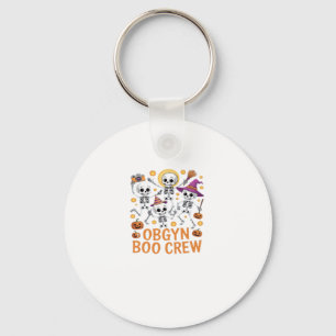 OBGYN Boo Crew Nurse Skeleton Dancing Halloween Sp Key Ring