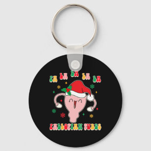 Obgyn Midwife Doula Christmas Fa La La La La Fallo Key Ring