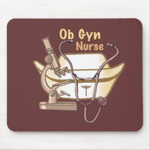 OBGyn Nurse Collage Mouse Mat