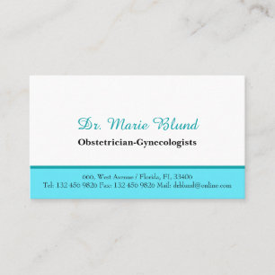 OBGYN Obstetrician Gynaecologists Doctor Physician Business Card