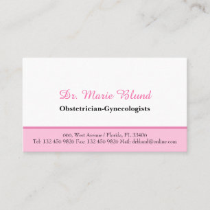 OBGYN Obstetrician Gynecologists Doctor Physician Business Card