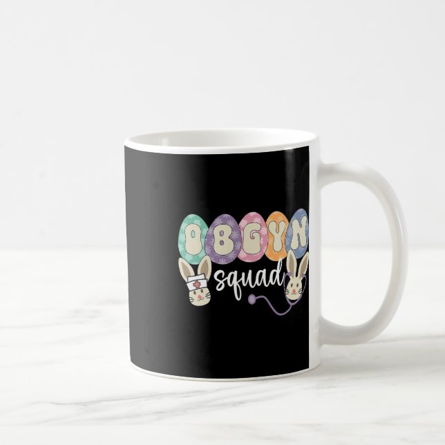 Obgyn Squad Eggs Easter Obstetrician Gynaecologist Coffee Mug (Right)