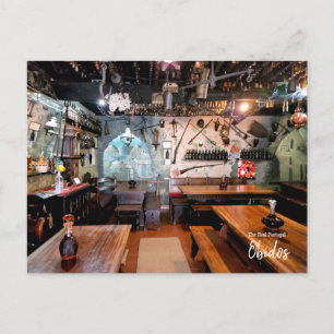 Obidos Bar Portugal Postcard