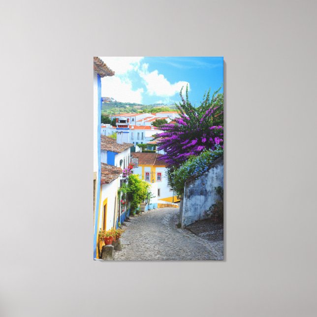 Obidos Flowers Canvas Print (Front)