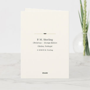 Óbidos Portugal Blank Christmas Design 01 Holiday Card