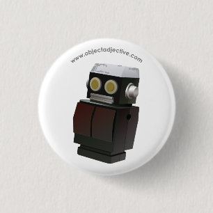 Object Adjective Robot 3 Cm Round Badge