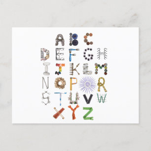 Object Alphabet Postcard   Back to School ABC Art