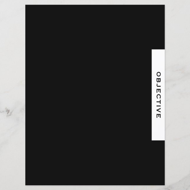 Objective | Presentation Divider | Black & White (Front)