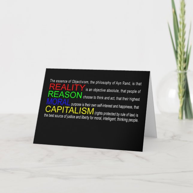 Objectivism Greeting Card (Front)