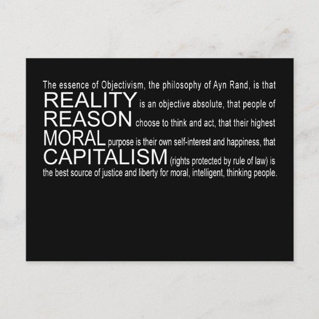 Objectivism Postcard (Front)