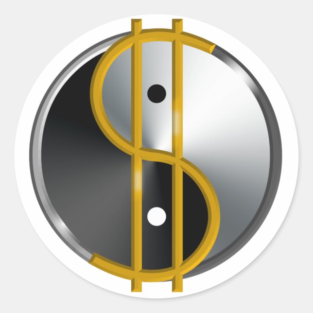 Objectivist Yin/Yang  stickers (Front)