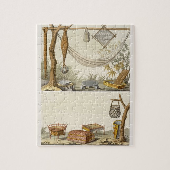 Objects belonging to Indians (colour engraving) Jigsaw Puzzle (Vertical)