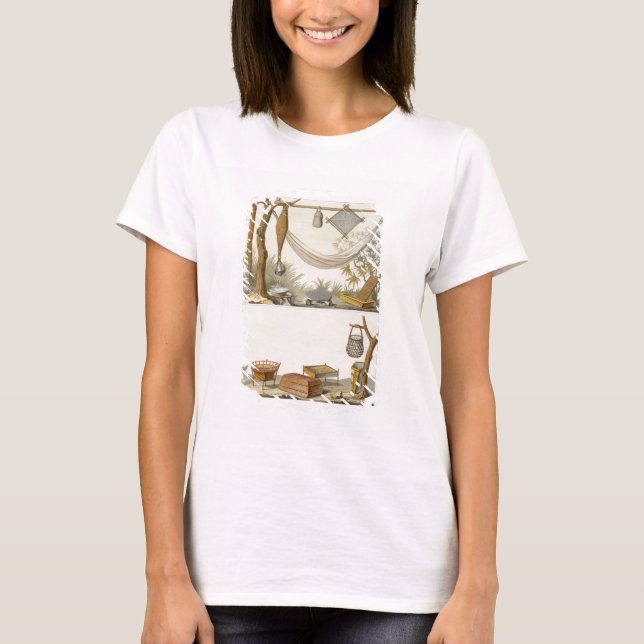 Objects belonging to Indians (colour engraving) T-Shirt (Front)
