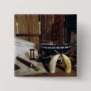 Objects from a Nineteenth Century Captain's Desk 15 Cm Square Badge