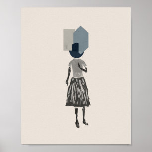 objet_14_une femme_1 matte poster