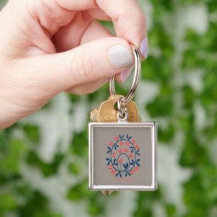 objet_17_a swan in flowers key ring