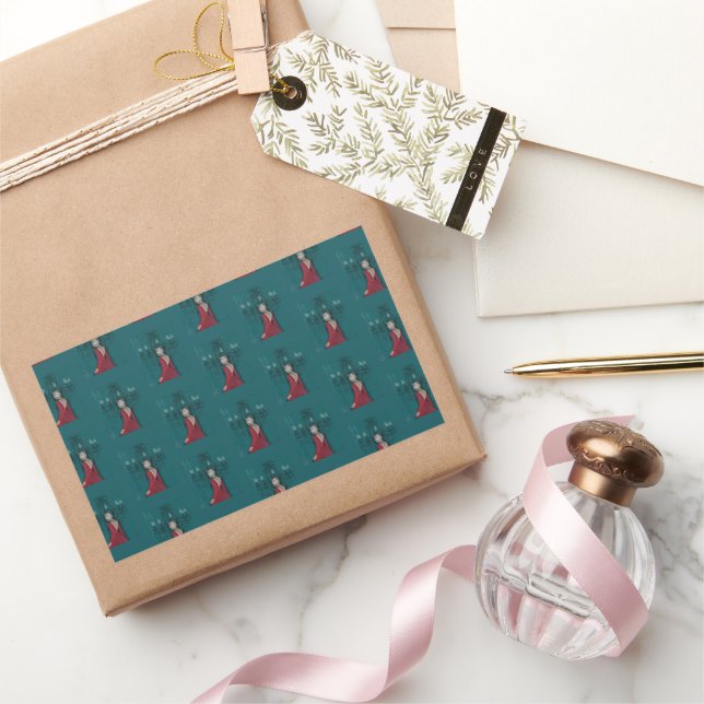 objet_19_une femme_2 rectangular sticker (Gifting)