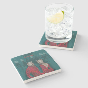 objet_20_une femme, un homme_2 stone coaster