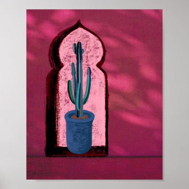 objet_21_a window with a cactus matte poster (Front)