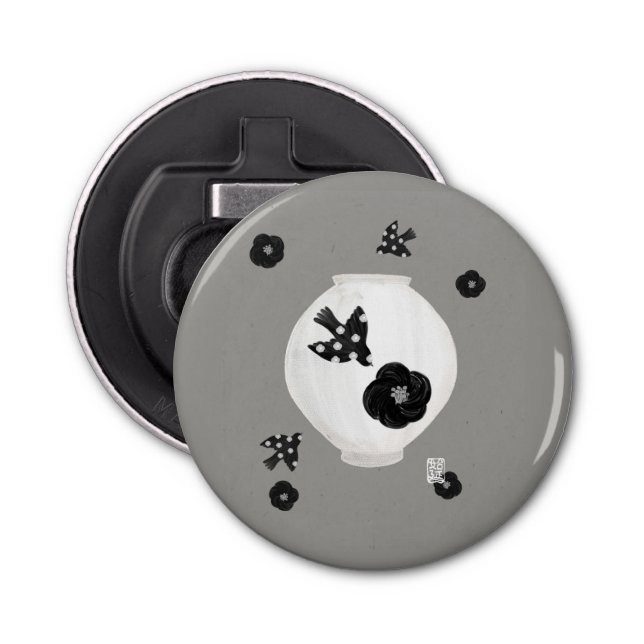 objet_22_camellia,bird and pottery bottle opener (Front)