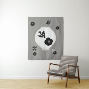 objet_22_camellia,bird and pottery M_size tapestry