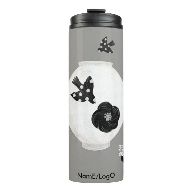 objet_22_camellia,bird and pottery thermal tumbler (Front)