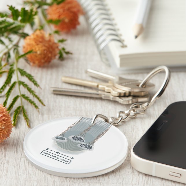 objet_2_rain control metre acrylic key ring (Front Right)