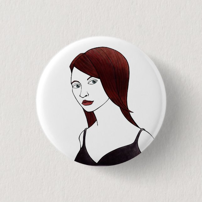 oblique glance 3 cm round badge (Front)