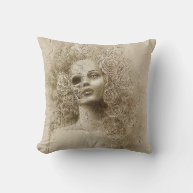 Oblivion Macabre Fantasy Art Pillow (Front)